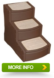 Pet Gear Easy Step III Pet Stairs, 3step/for cats and dogs up to 150pounds, Chocolate Quick